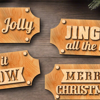 Intra απο ξύλο plywood 3mm-4mm πάχος - Christmas Wagon | για Laser και Cut Δίασταση 15x15 cm INTRAFABR-83263155 - Image 4