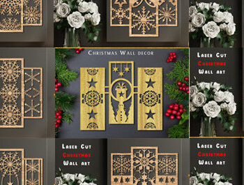 Intra απο ξύλο plywood 3mm-4mm πάχος - Πακέτο  με χριστουγεννιάτικο τοίχο Δίασταση 40x50 cm INTRAFABR-83472030 - Image 2