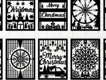 Intra απο ξύλο plywood 3mm-4mm πάχος - Πακέτο  με χριστουγεννιάτικο τοίχο Δίασταση 40x50 cm INTRAFABR-83472030 - Image 5