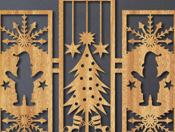 Intra απο ξύλο plywood 3mm-4mm πάχος - Πακέτο  με χριστουγεννιάτικο τοίχο Δίασταση 40x50 cm INTRAFABR-83472030 - Image 16