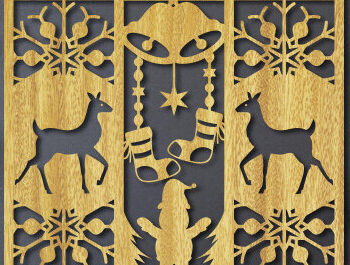 Intra απο ξύλο plywood 3mm-4mm πάχος - Πακέτο  με χριστουγεννιάτικο τοίχο Δίασταση 40x50 cm INTRAFABR-83472030 - Image 19