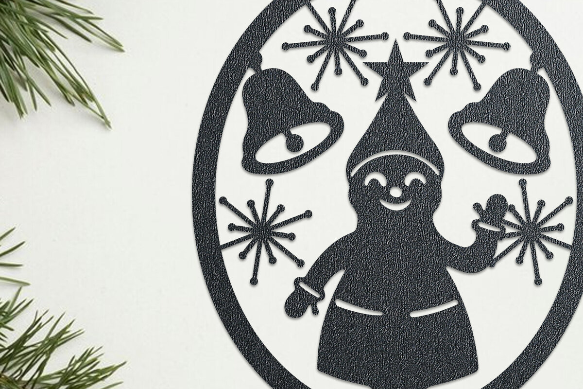 Intra απο ξύλο plywood 3mm-4mm πάχος - Χριστουγεννιάτικη διακόσμηση τοίχου με Laser Cut  Δίασταση 15x15 cm INTRAFABR-107873340