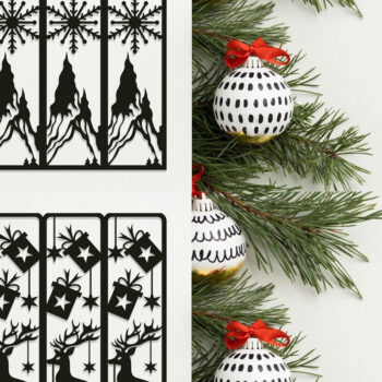 Intra απο ξύλο plywood 3mm-4mm πάχος - Χριστουγεννιάτικη διακόσμηση τοίχου LaserCut  Bundle Δίασταση 15x15 cm INTRAFABR-107873449 - Image 1