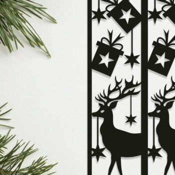 Intra απο ξύλο plywood 3mm-4mm πάχος - Χριστουγεννιάτικη διακόσμηση τοίχου LaserCut  Bundle Δίασταση 15x15 cm INTRAFABR-107873449 - Image 4