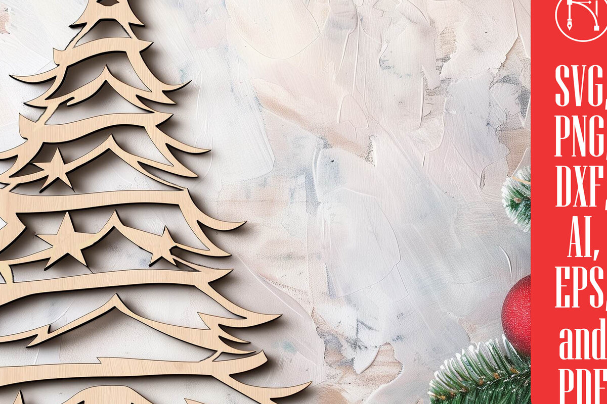 Intra απο ξύλο plywood 3mm-4mm πάχος - Χριστουγεννιάτικη διακόσμηση τοίχου  Cut  Δίασταση 4x4 cm INTRAFABR-100385698