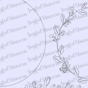 Intra απο ξύλο plywood 3mm-4mm πάχος - Χριστουγεννιάτικο σημάδι καλωσορίσματος Δίασταση 15x15 cm INTRAFABR-33199925 - Image 4