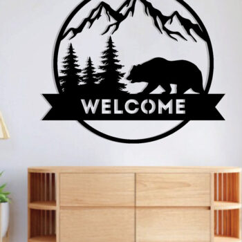 Intra απο ξύλο plywood 3mm-4mm πάχος - Christmas Welcome Sing Metal Wall Art Δίασταση 40x50 cm INTRAFABR-83253053 - Image 2