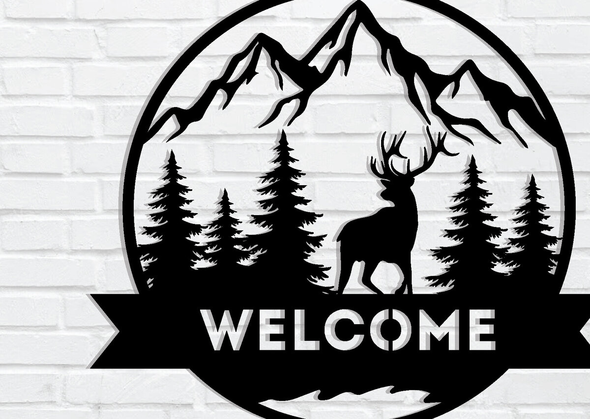 Intra απο ξύλο plywood 3mm-4mm πάχος - Christmas Welcome Sing Metal Wall Art Δίασταση 40x50 cm INTRAFABR-83253002