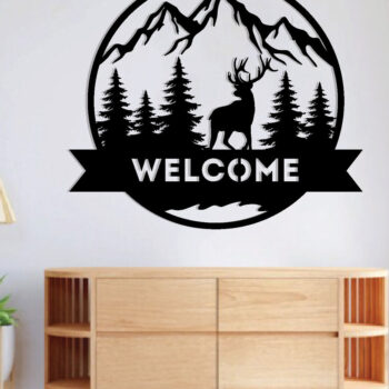 Intra απο ξύλο plywood 3mm-4mm πάχος - Christmas Welcome Sing Metal Wall Art Δίασταση 40x50 cm INTRAFABR-83253002 - Image 2