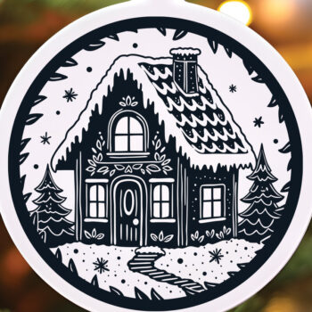 Intra απο ξύλο plywood 3mm-4mm πάχος - Χριστουγεννιάτικο ιδιότροπο μελόψωμο σπίτι Δίασταση 15x15 cm INTRAFABR-107975056 - Image 5