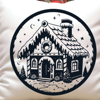 Intra απο ξύλο plywood 3mm-4mm πάχος - Χριστουγεννιάτικο ιδιότροπο μελόψωμο σπίτι Δίασταση 15x15 cm INTRAFABR-107975248 - Image 2