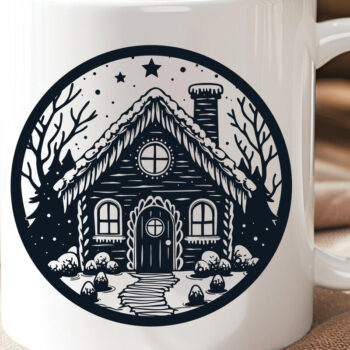 Intra απο ξύλο plywood 3mm-4mm πάχος - Χριστουγεννιάτικο ιδιότροπο μελόψωμο σπίτι Δίασταση 15x15 cm INTRAFABR-107975248 - Image 4