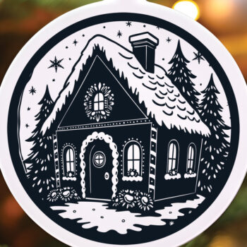 Intra απο ξύλο plywood 3mm-4mm πάχος - Χριστουγεννιάτικο ιδιότροπο μελόψωμο σπίτι Δίασταση 15x15 cm INTRAFABR-107975248 - Image 7