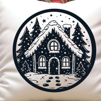 Intra απο ξύλο plywood 3mm-4mm πάχος - Χριστουγεννιάτικο ιδιότροπο μελόψωμο σπίτι Δίασταση 15x15 cm INTRAFABR-107975674 - Image 3