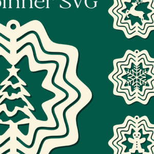 Intra απο ξύλο plywood 3mm-4mm πάχος - Christmas Wind Spinner Papercut  Δίασταση 15x15 cm INTRAFABR-74401459