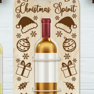 Intra απο ξύλο plywood 3mm-4mm πάχος - Χριστουγεννιάτικο Μπουκάλι Κρασιού | Κρασί Δίασταση 4x14 cm INTRAFABR-110156450