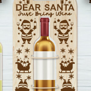 Intra απο ξύλο plywood 3mm-4mm πάχος - Θήκη χριστουγεννιάτικου μπουκαλιού κρασιού | Κρασί Δίασταση 4x14 cm INTRAFABR-110885415