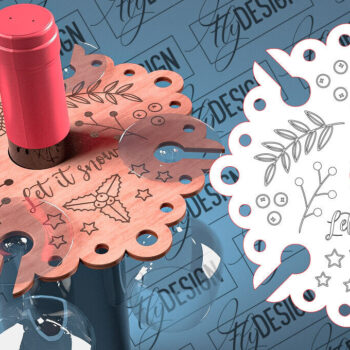 Intra απο ξύλο plywood 3mm-4mm πάχος - Christmas Wine Caddy Laser Cut  Δίασταση 15x15 cm INTRAFABR-79745027 - Image 11