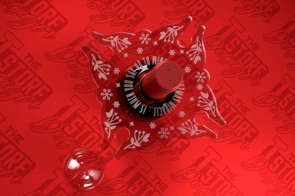 Intra απο ξύλο plywood 3mm-4mm πάχος - Christmas Wine Caddy Laser Cut  Δίασταση 15x15 cm INTRAFABR-79829292