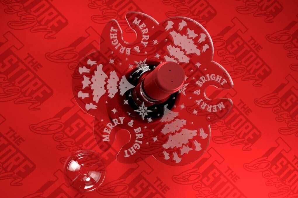 Intra απο ξύλο plywood 3mm-4mm πάχος - Christmas Wine Caddy Laser Cut  Δίασταση 15x15 cm INTRAFABR-79829460