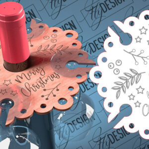 Intra απο ξύλο plywood 3mm-4mm πάχος - Christmas Wine Caddy Laser Cut  Δίασταση 15x15 cm INTRAFABR-79744819