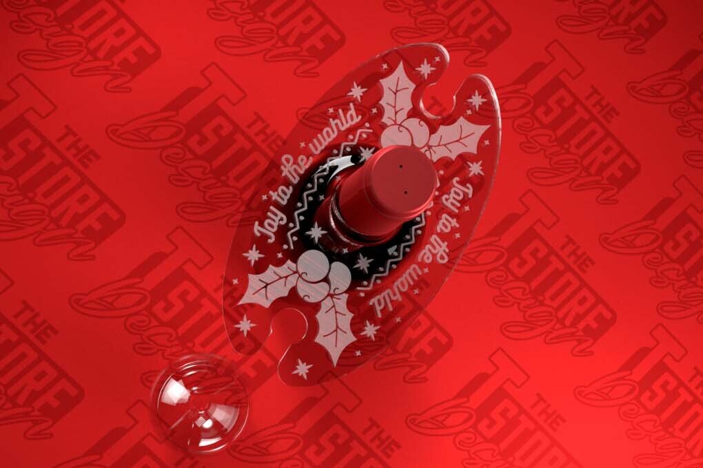 Intra απο ξύλο plywood 3mm-4mm πάχος - Christmas Wine Caddy Laser Cut  Δίασταση 15x15 cm INTRAFABR-79829551