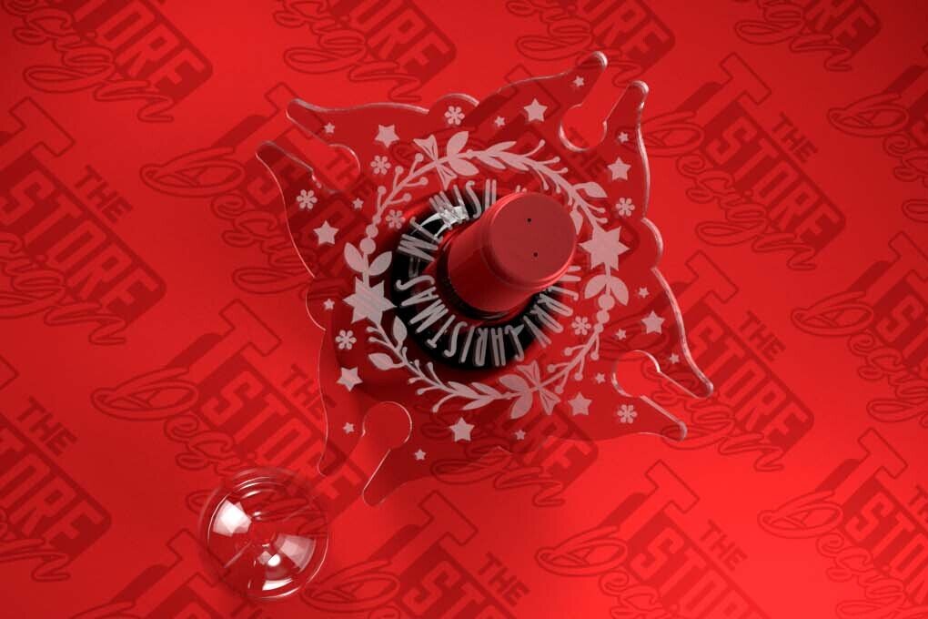 Intra απο ξύλο plywood 3mm-4mm πάχος - Christmas Wine Caddy Laser Cut  Δίασταση 15x15 cm INTRAFABR-79829559