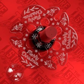 Intra απο ξύλο plywood 3mm-4mm πάχος - Christmas Wine Caddy Laser Cut  Δίασταση 15x15 cm INTRAFABR-79829580 - Image 3