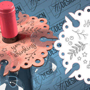 Intra απο ξύλο plywood 3mm-4mm πάχος - Christmas Wine Caddy Laser Cut  Δίασταση 15x15 cm INTRAFABR-79744853