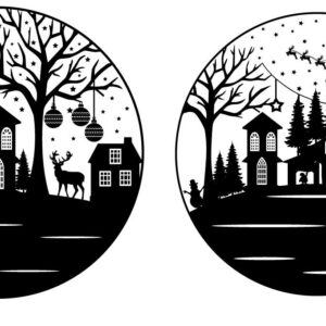 Intra απο ξύλο plywood 3mm-4mm πάχος - Χριστουγεννιάτικο χειμερινό στολίδι με μπάλα Δίασταση 6x6 cm INTRAFABR-81093263