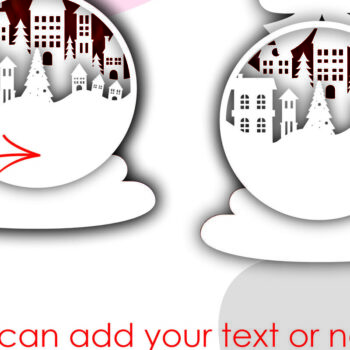 Intra απο ξύλο plywood 3mm-4mm πάχος -  Χριστουγεννιάτικο  Winter City Δίασταση 6x6 cm INTRAFABR-103182066 - Image 5