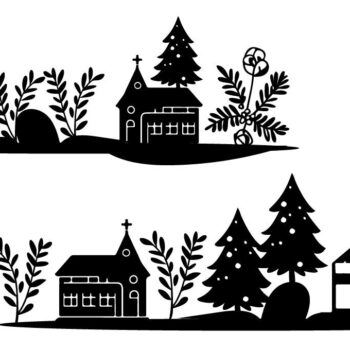 Intra απο ξύλο plywood 3mm-4mm πάχος - Χριστουγεννιάτικο Χειμερινό Μικρό Σπίτι Δίασταση 20x20 cm INTRAFABR-105492876 - Image 1