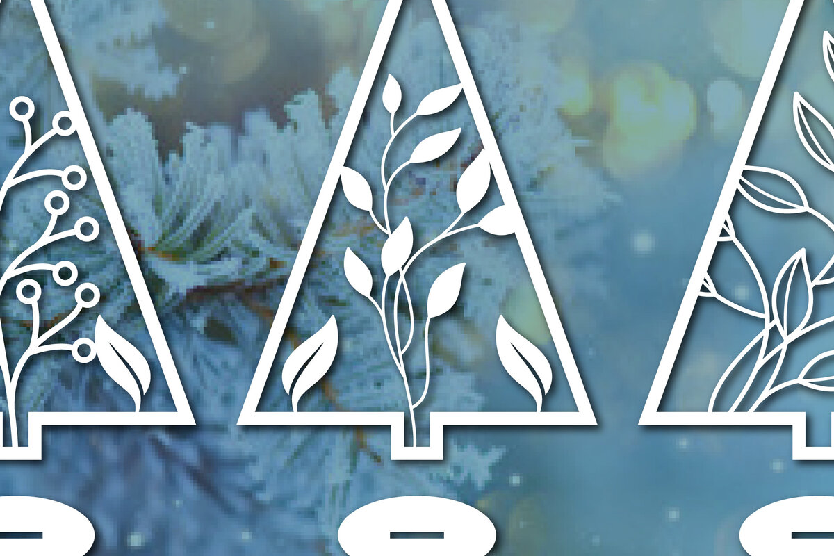 Intra απο ξύλο plywood 3mm-4mm πάχος - Χριστουγεννιάτικο Χειμερινό  Laser Cut Bundle Δίασταση 25x25 cm INTRAFABR-48834117