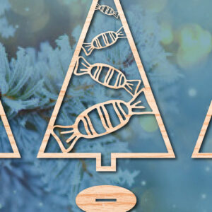 Intra απο ξύλο plywood 3mm-4mm πάχος - Χριστουγεννιάτικο Χειμερινό  Laser Cut Bundle Δίασταση 25x25 cm INTRAFABR-48849077