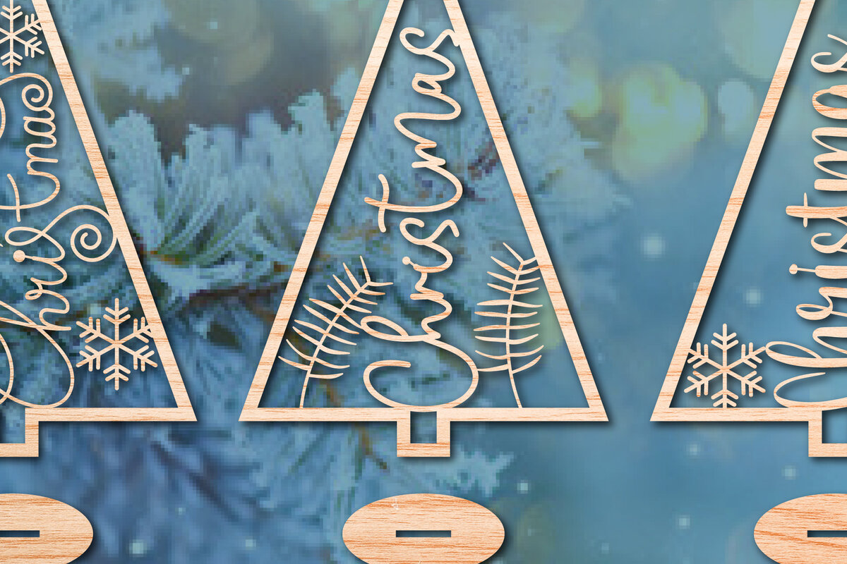 Intra απο ξύλο plywood 3mm-4mm πάχος - Χριστουγεννιάτικο Χειμερινό  Laser Cut Bundle Δίασταση 25x25 cm INTRAFABR-48952496