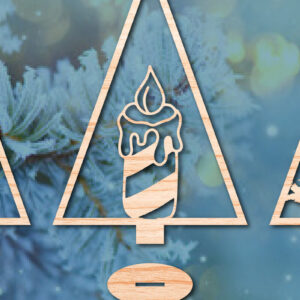 Intra απο ξύλο plywood 3mm-4mm πάχος - Χριστουγεννιάτικο Χειμερινό  Laser Cut Bundle Δίασταση 25x25 cm INTRAFABR-49056866