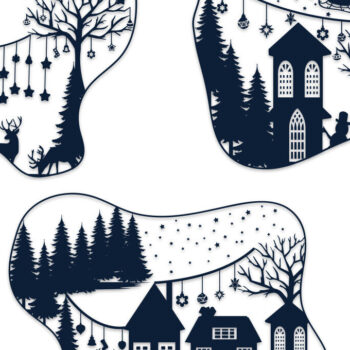 Intra απο ξύλο plywood 3mm-4mm πάχος - Χριστουγεννιάτικο Υπέροχο Μεγάλο Σπίτι Δίασταση 20x20 cm INTRAFABR-80665117 - Image 1