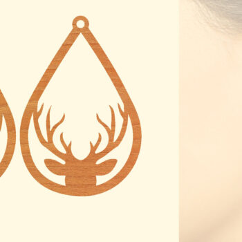 Intra απο ξύλο plywood 3mm-4mm πάχος - Χριστουγεννιάτικα Ξύλινα Σκουλαρίκια Laser Cut  Δίασταση 3x3 cm INTRAFABR-79867740 - Image 1