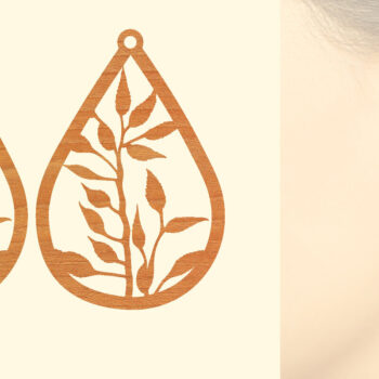 Intra απο ξύλο plywood 3mm-4mm πάχος - Χριστουγεννιάτικα Ξύλινα Σκουλαρίκια Laser Cut  Δίασταση 3x3 cm INTRAFABR-79867862 - Image 1