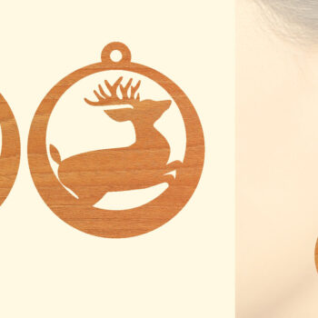 Intra απο ξύλο plywood 3mm-4mm πάχος - Χριστουγεννιάτικα Ξύλινα Σκουλαρίκια Laser Cut Δίασταση 3x3 cm INTRAFABR-79868176 - Image 1