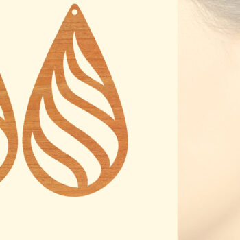 Intra απο ξύλο plywood 3mm-4mm πάχος - Χριστουγεννιάτικα Ξύλινα Σκουλαρίκια Laser Cut  Δίασταση 3x3 cm INTRAFABR-80079679 - Image 1