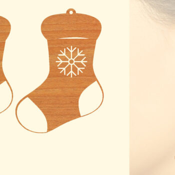 Intra απο ξύλο plywood 3mm-4mm πάχος - Χριστουγεννιάτικα Ξύλινα Σκουλαρίκια Laser Cut  Δίασταση 3x3 cm INTRAFABR-80079857 - Image 1