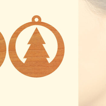 Intra απο ξύλο plywood 3mm-4mm πάχος - Χριστουγεννιάτικα Ξύλινα Σκουλαρίκια Laser Cut  Δίασταση 3x3 cm INTRAFABR-79867218 - Image 1