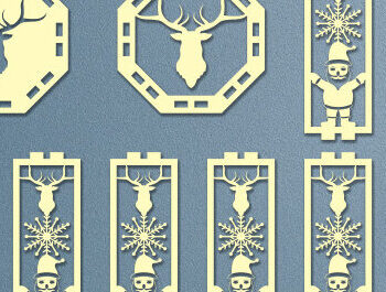 Intra απο ξύλο plywood 3mm-4mm πάχος - Χριστουγεννιάτικο Ξύλινο Φανάρι με Laser Cut Δίασταση 15x15 cm INTRAFABR-51983376 - Image 5