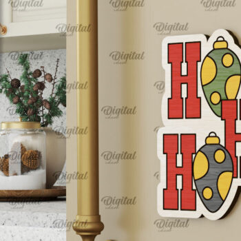 Intra απο ξύλο plywood 3mm-4mm πάχος - Χριστουγεννιάτικο Ξύλινο σχέδιο κοπής με μαγνήτη με λέιζερ Δίασταση 15x15 cm INTRAFABR-104687193 - Image 1