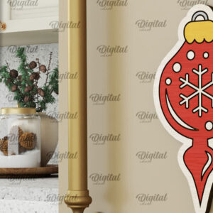 Intra απο ξύλο plywood 3mm-4mm πάχος - Χριστουγεννιάτικο Ξύλινο σχέδιο κοπής με μαγνήτη με λέιζερ Δίασταση 15x15 cm INTRAFABR-104687222