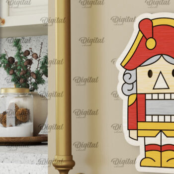 Intra απο ξύλο plywood 3mm-4mm πάχος - Χριστουγεννιάτικο Ξύλινο σχέδιο κοπής με μαγνήτη με λέιζερ Δίασταση 15x15 cm INTRAFABR-104687277 - Image 1