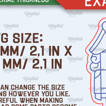 Intra απο ξύλο plywood 3mm-4mm πάχος - Χριστουγεννιάτικο Ξύλινο σχέδιο κοπής με μαγνήτη με λέιζερ Δίασταση 15x15 cm INTRAFABR-104687277 - Image 2
