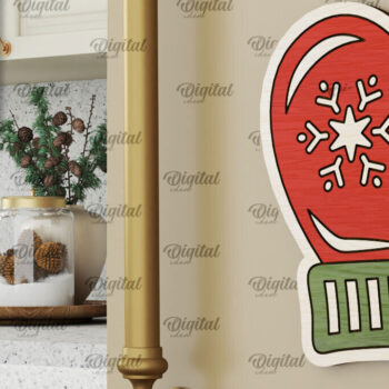 Intra απο ξύλο plywood 3mm-4mm πάχος - Χριστουγεννιάτικο Ξύλινο σχέδιο κοπής με μαγνήτη με λέιζερ Δίασταση 15x15 cm INTRAFABR-104686728 - Image 1