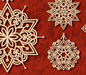 Intra απο ξύλο plywood 3mm-4mm πάχος - Χριστουγεννιάτικο Ξύλινο Στολίδι  Πακέτο 759 Δίασταση 6x6 cm INTRAFABR-107942753